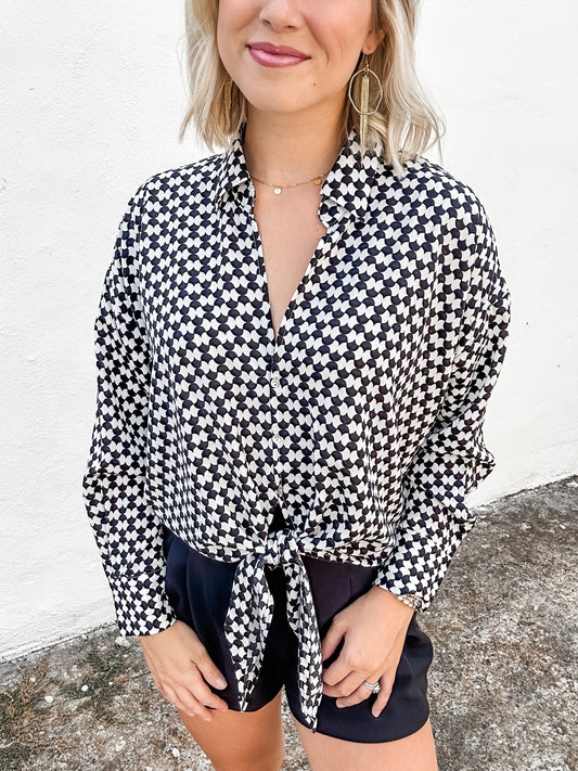 Rue Button Down Top