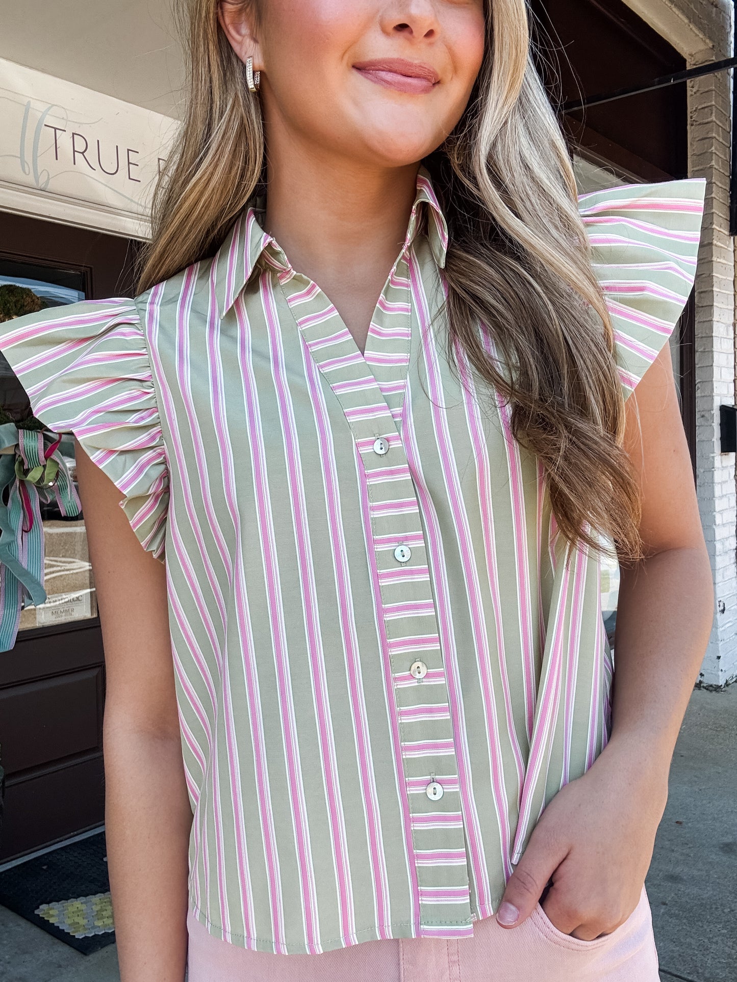 Karlyn Stripe Top