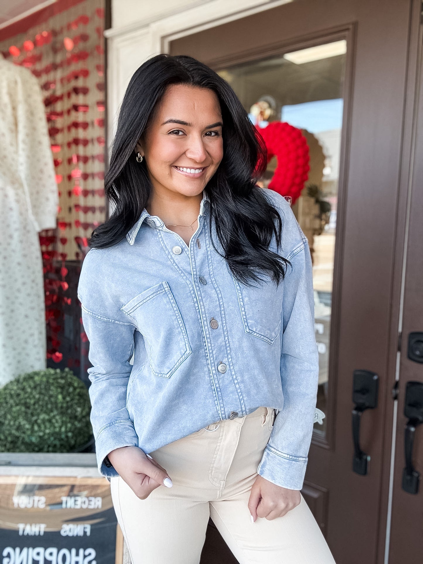 Walk This Way Denim Top