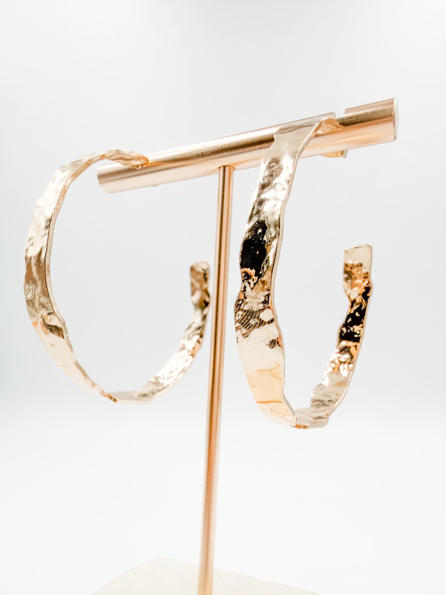Wendy Hammered Hoop Earrings