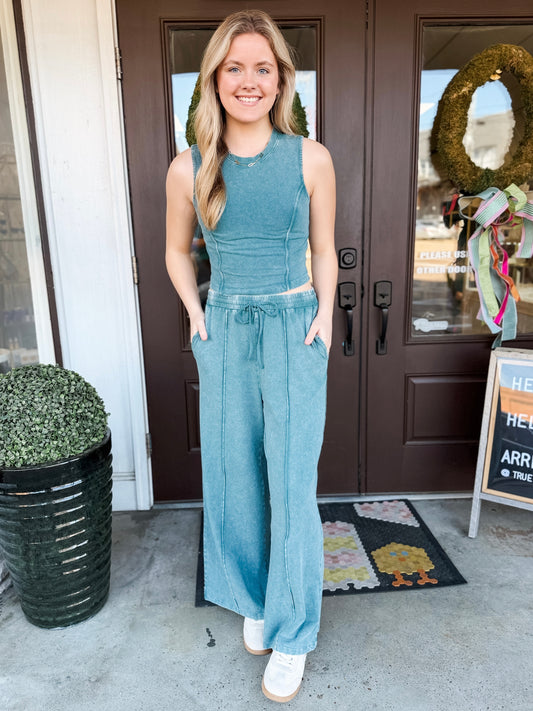 Chasing Kids Set Teal Green