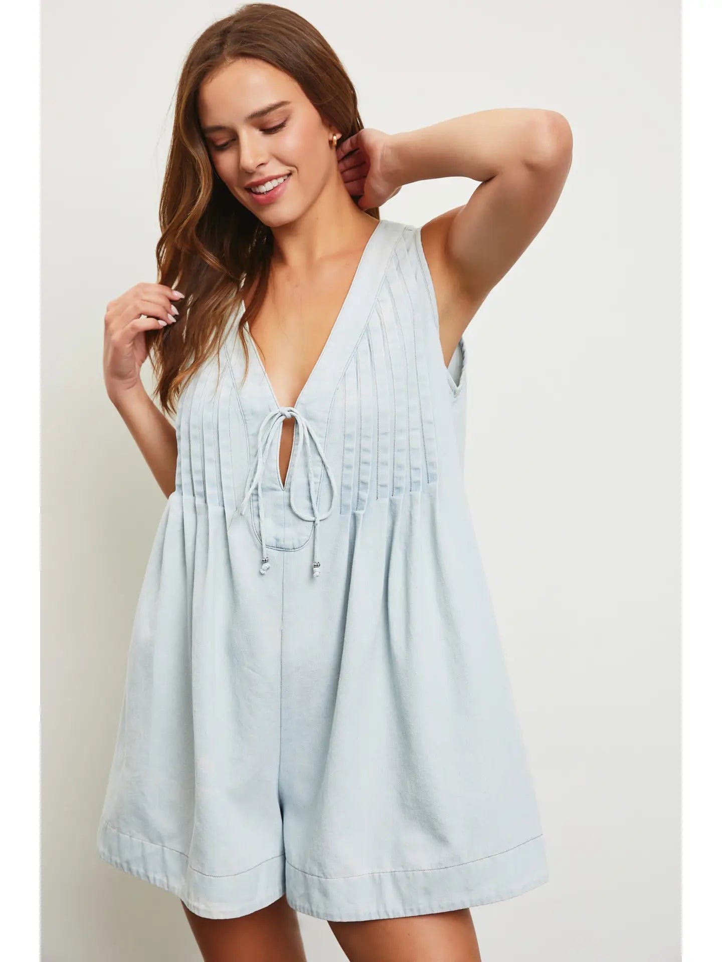 Icy Denim Romper