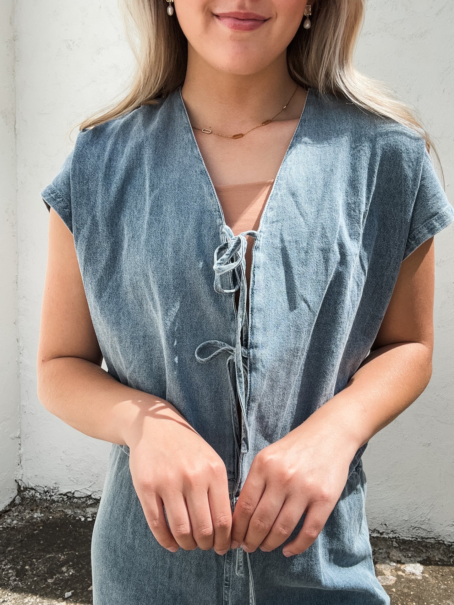 Tied Up Denim Top