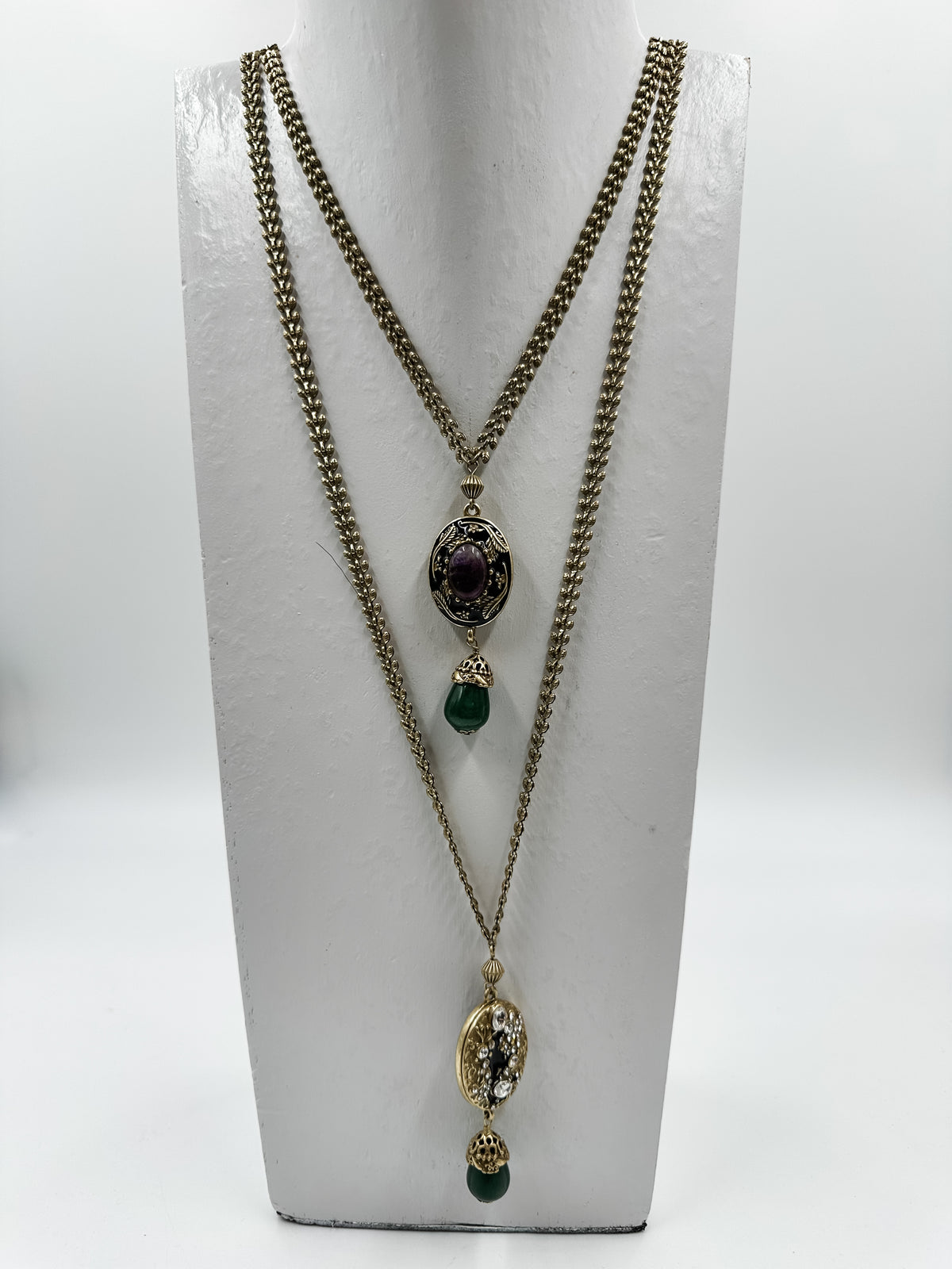 Double Pendant Necklace
