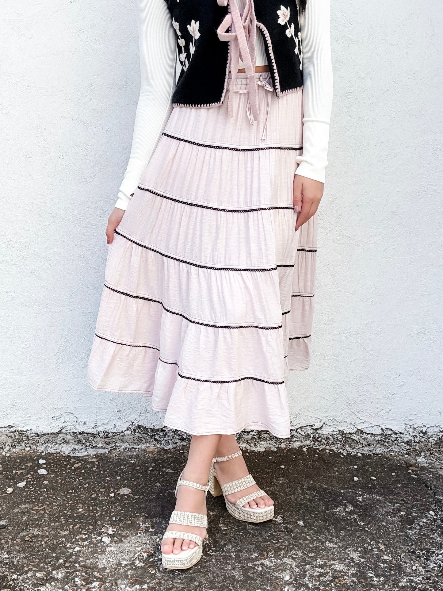 Tiered Delight Maxi Skirt
