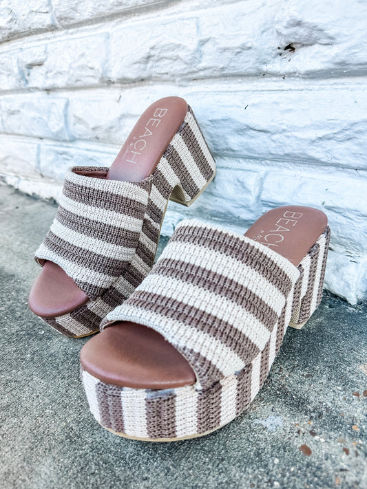 Terry Stripe Heel