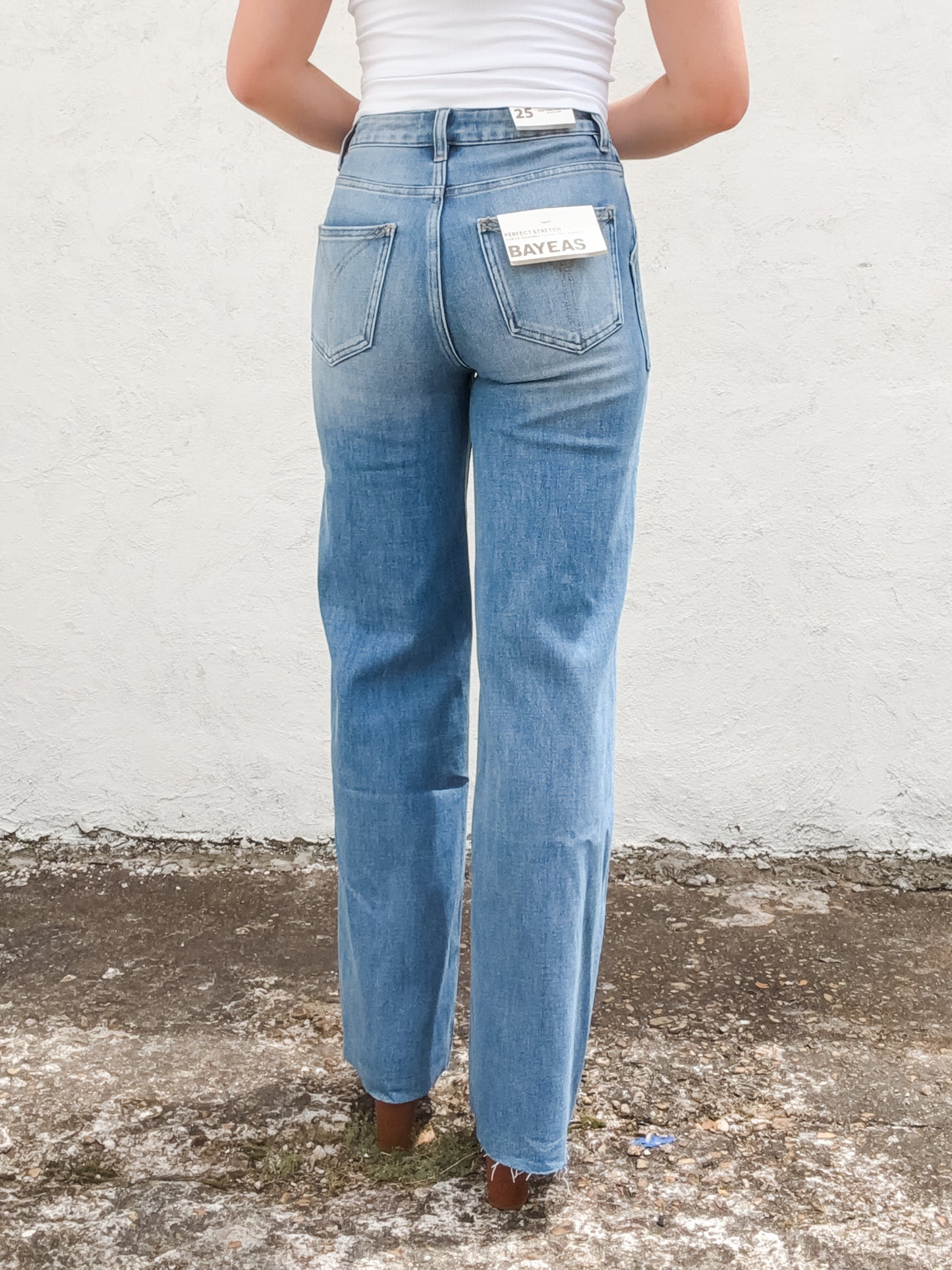 New York High Rise Wide Leg Jeans