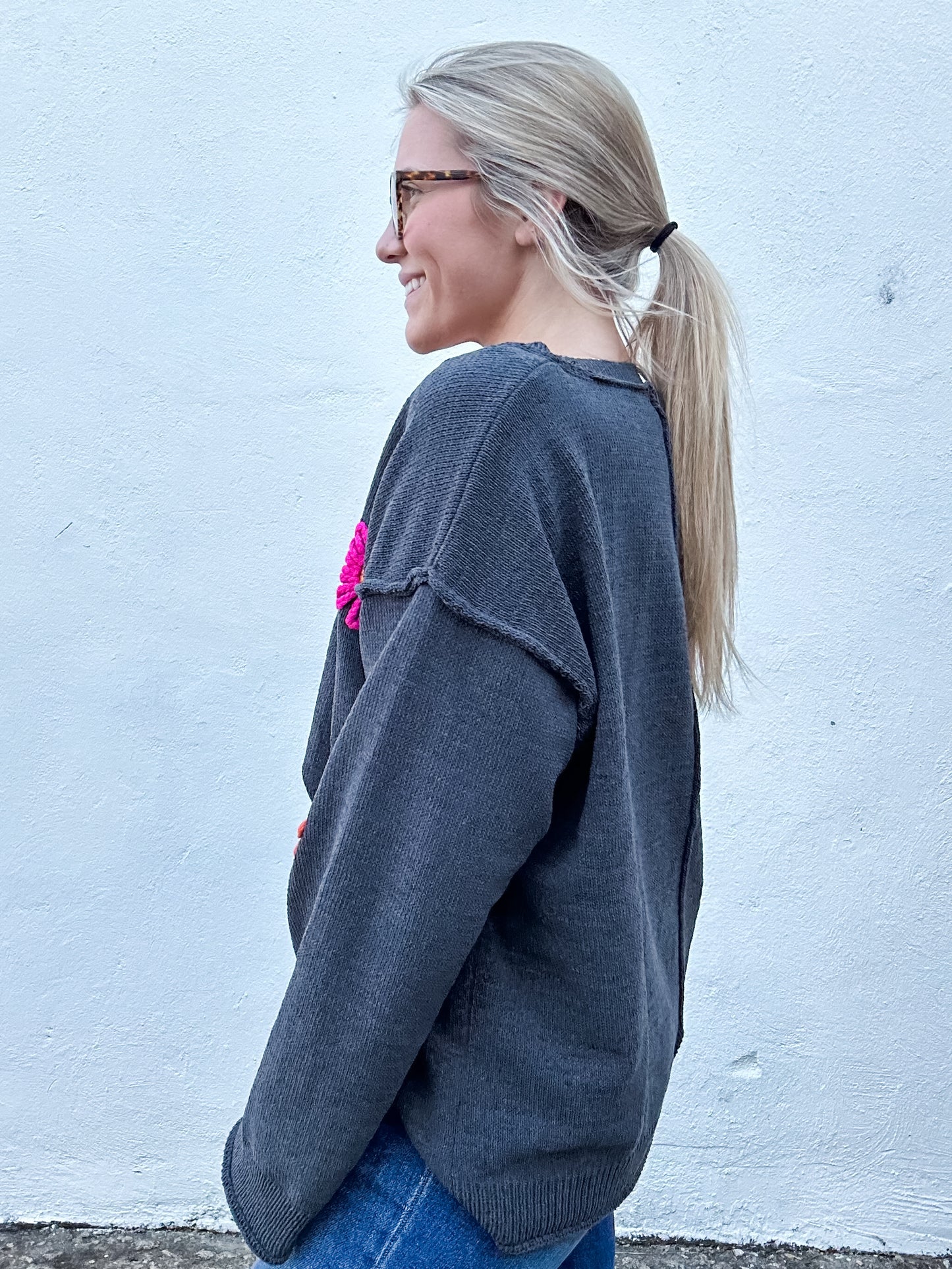 Wavy Wildflowers Sweater