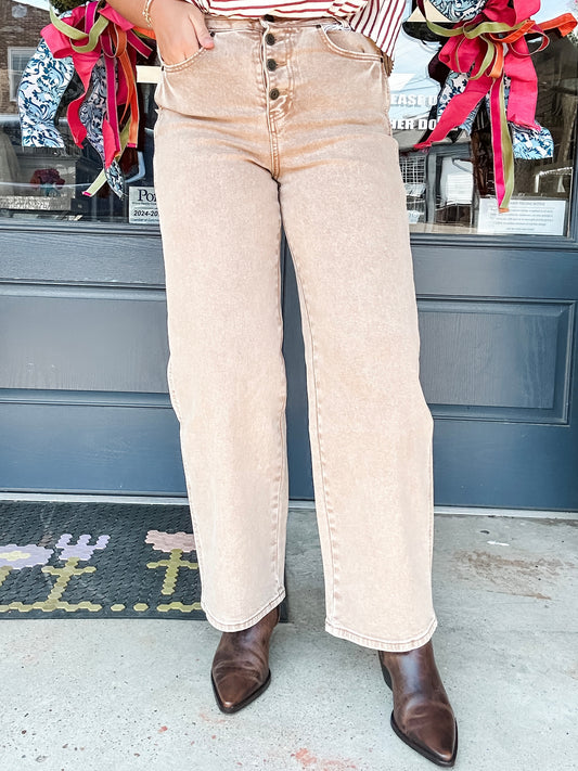 Evelyn Khaki Jeans