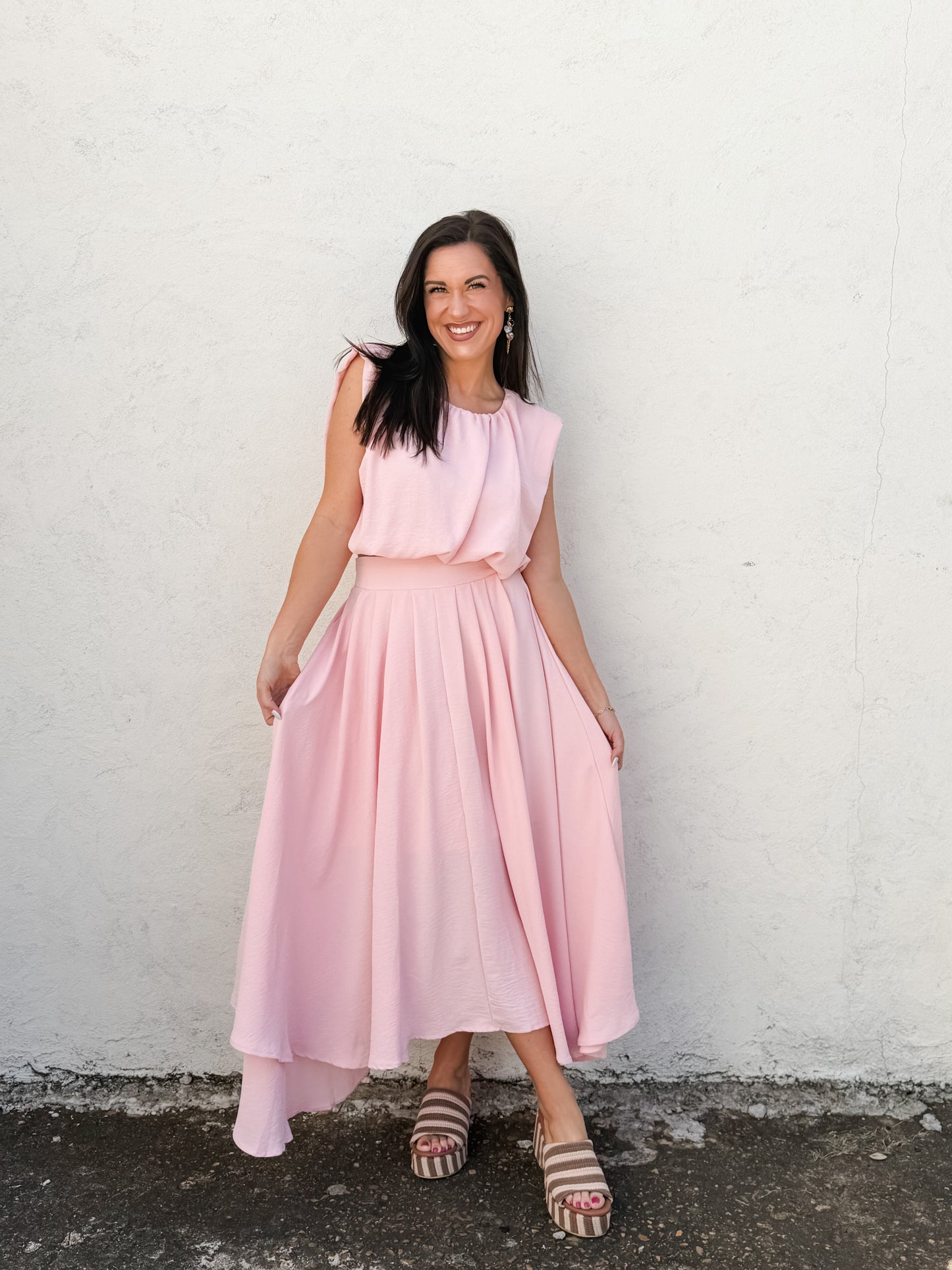 Up Up and Away Skirt Set Pink