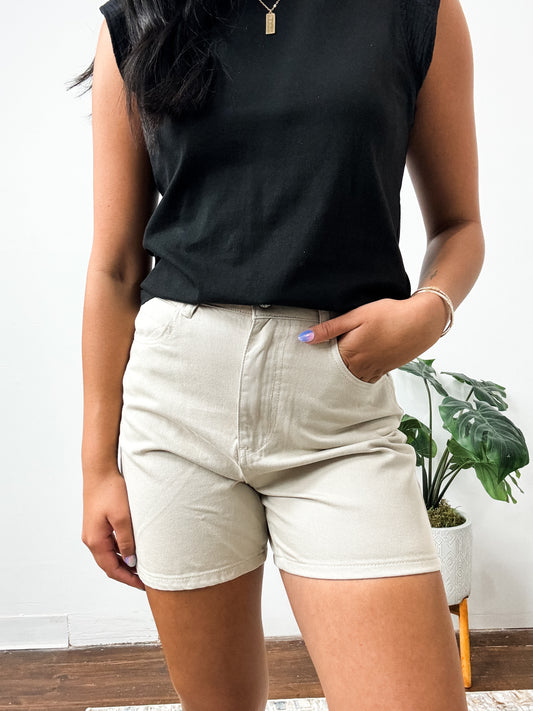 Classic Mom Shorts Stone