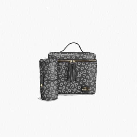 Lux Cosmetic Bag Black Leopard