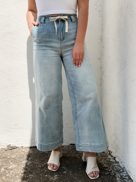 Washed Denim with Tie