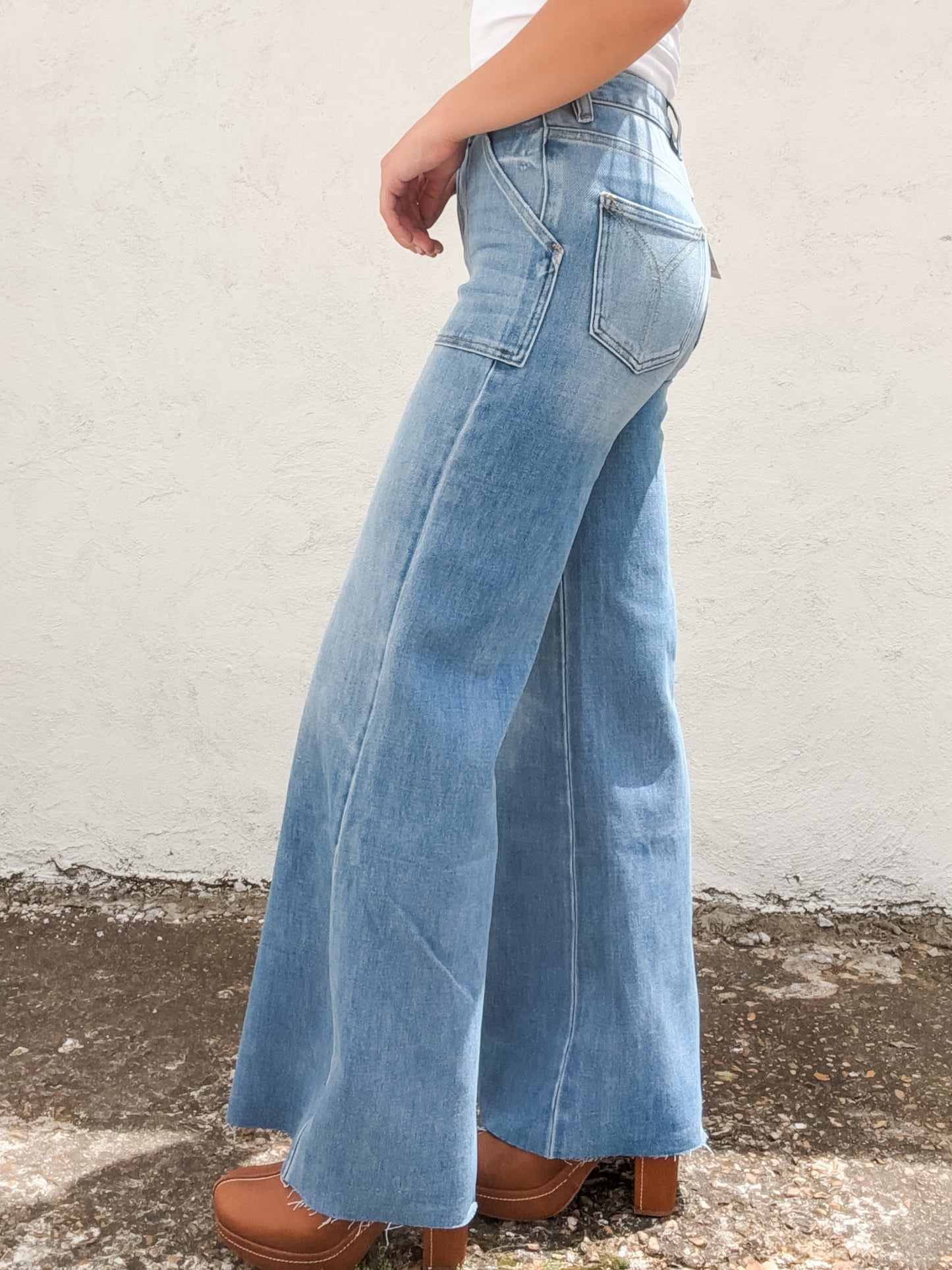 New York High Rise Wide Leg Jeans