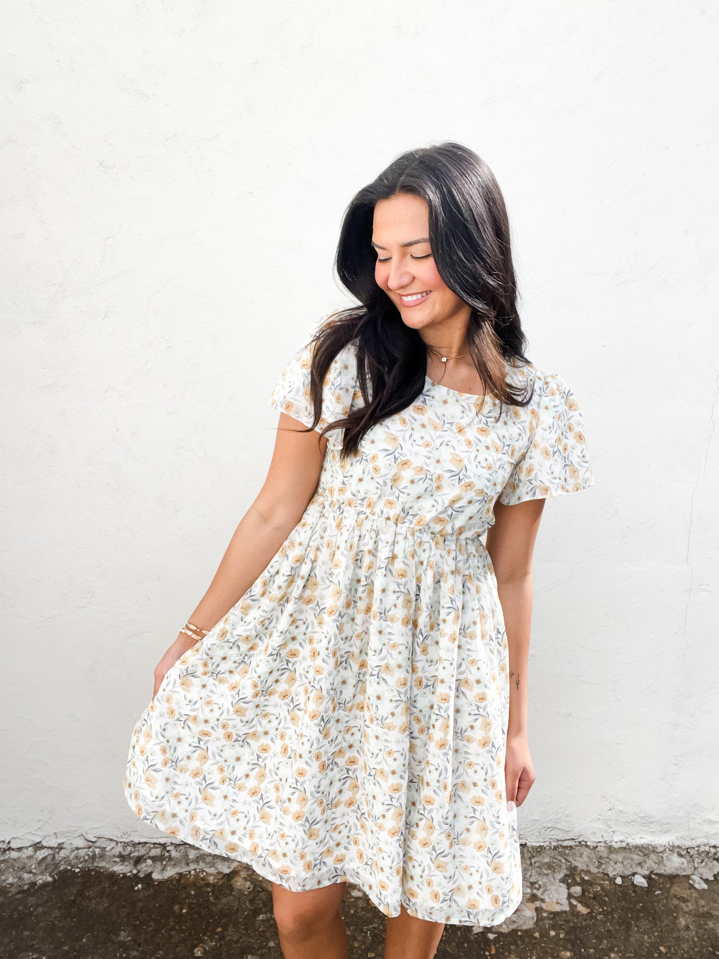 The Alyssa in Mint Magnolia Dress