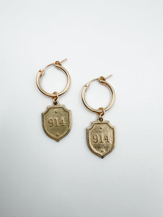 Psalm 91:4 Hoop Earrings