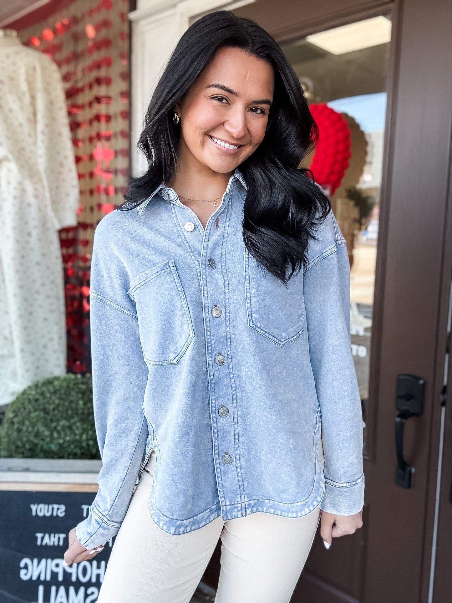 Walk This Way Denim Top