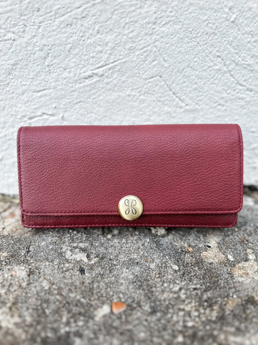 Hutton Wallet Red Dahila