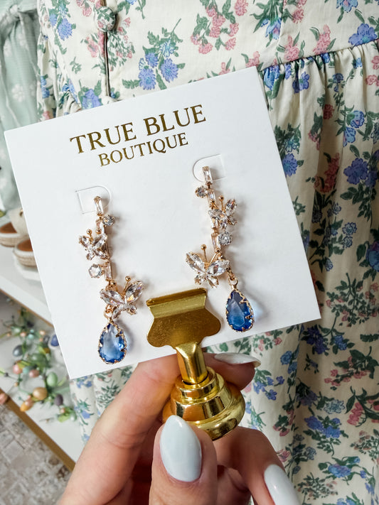 Blue Butterfly Earrings