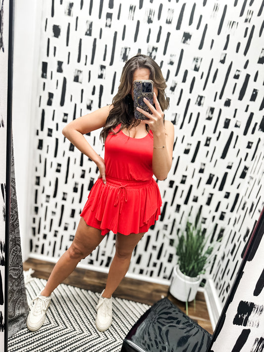 Always Awesome Romper Red