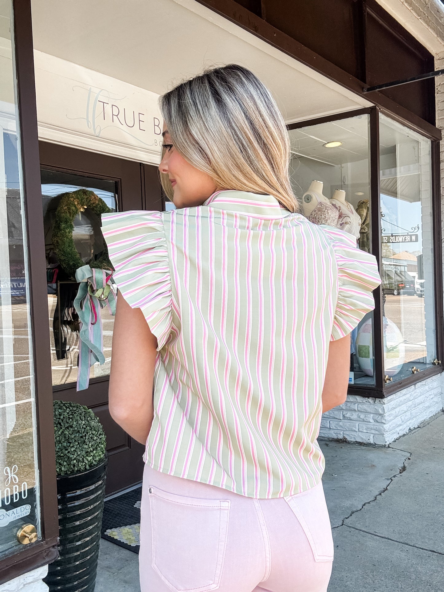 Karlyn Stripe Top