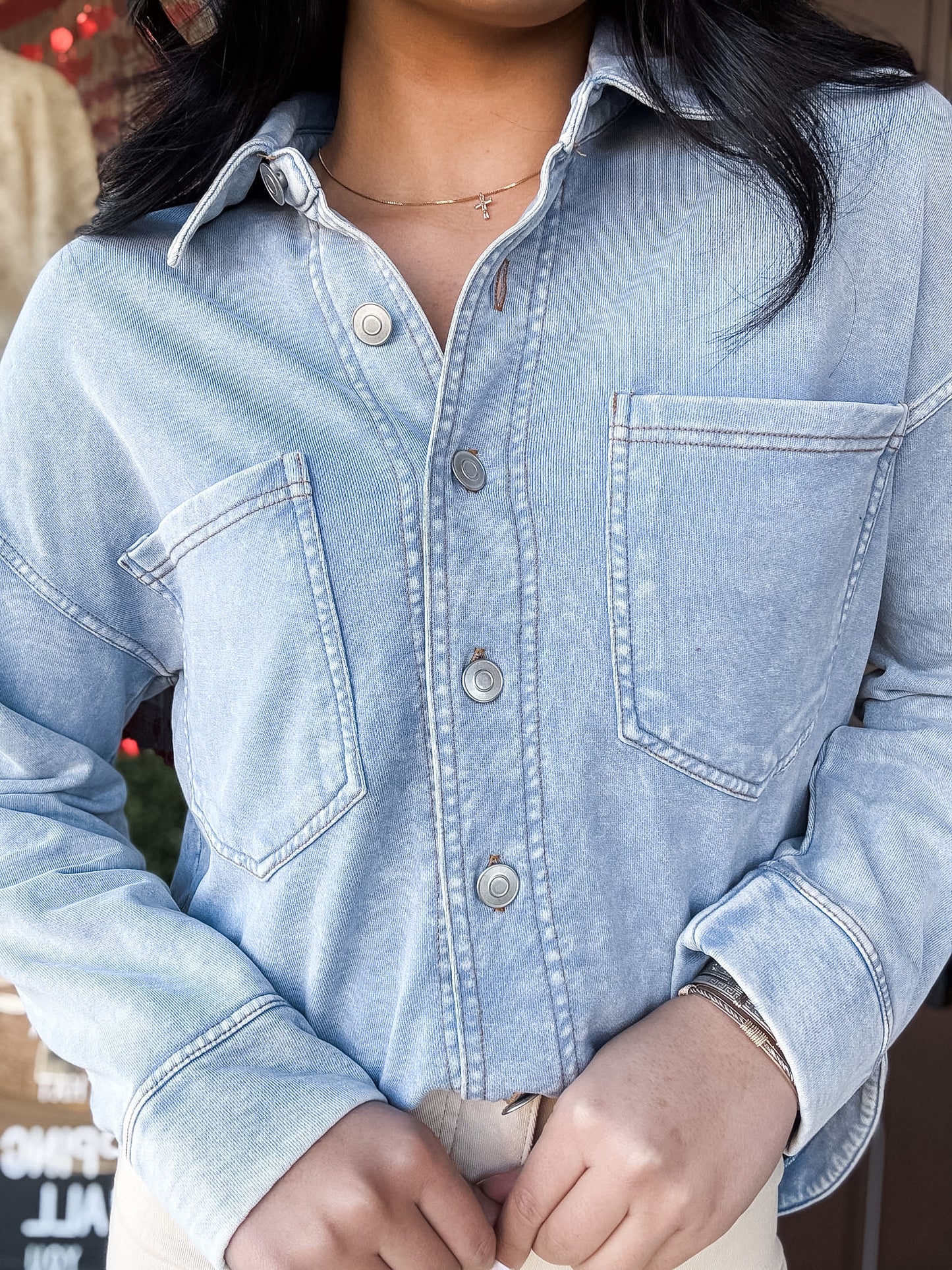 Walk This Way Denim Top
