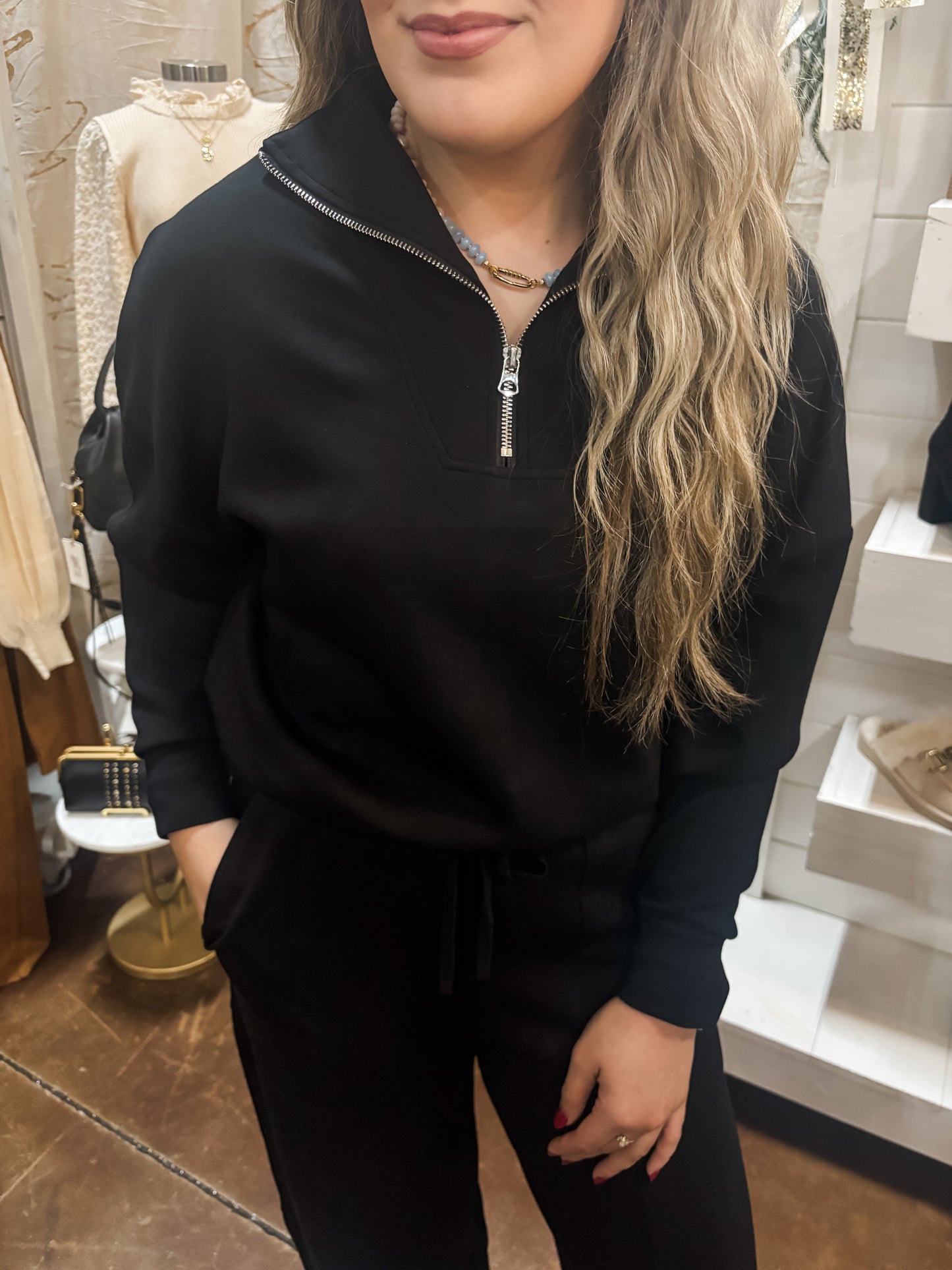 Jan Half Zip Scuba Pullover