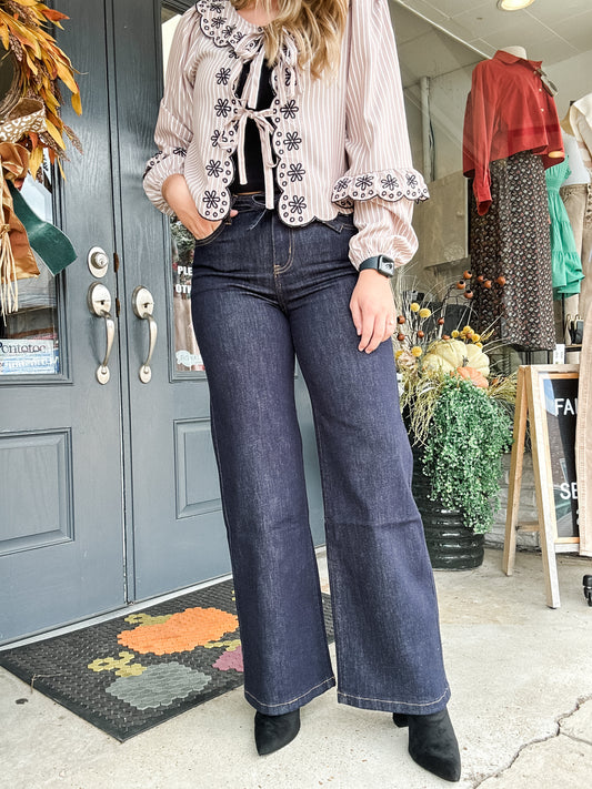 Chloe High Rise Wide Leg Jeans
