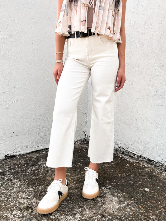 High Rise Wide Leg Denim Jeans