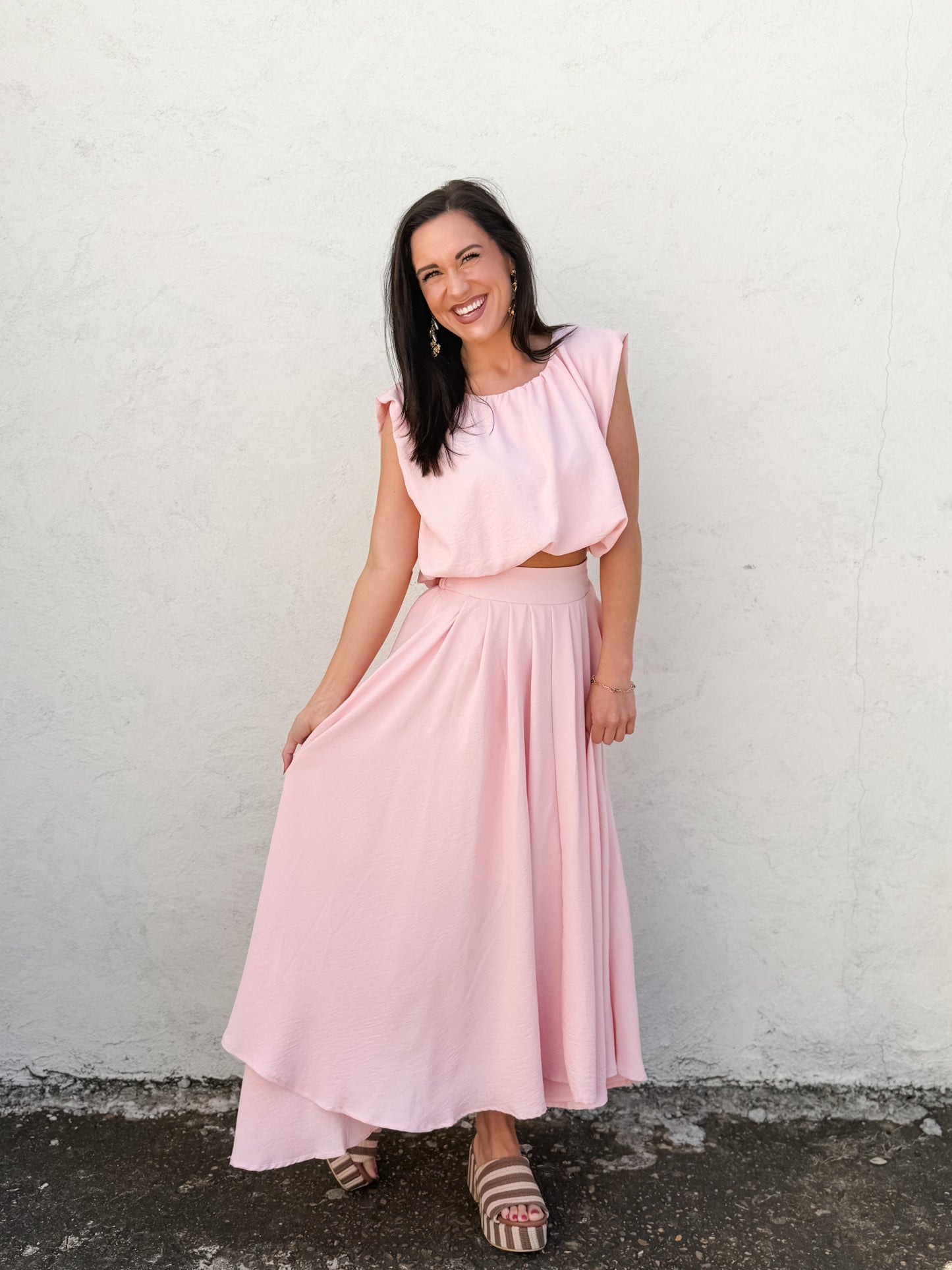 Up Up and Away Skirt Set Pink