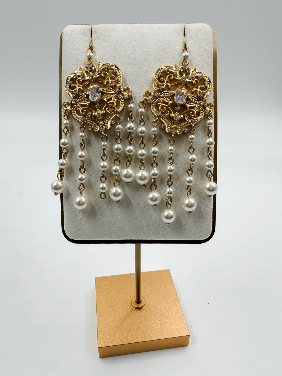 Vintage Pearl Tassel Earrings