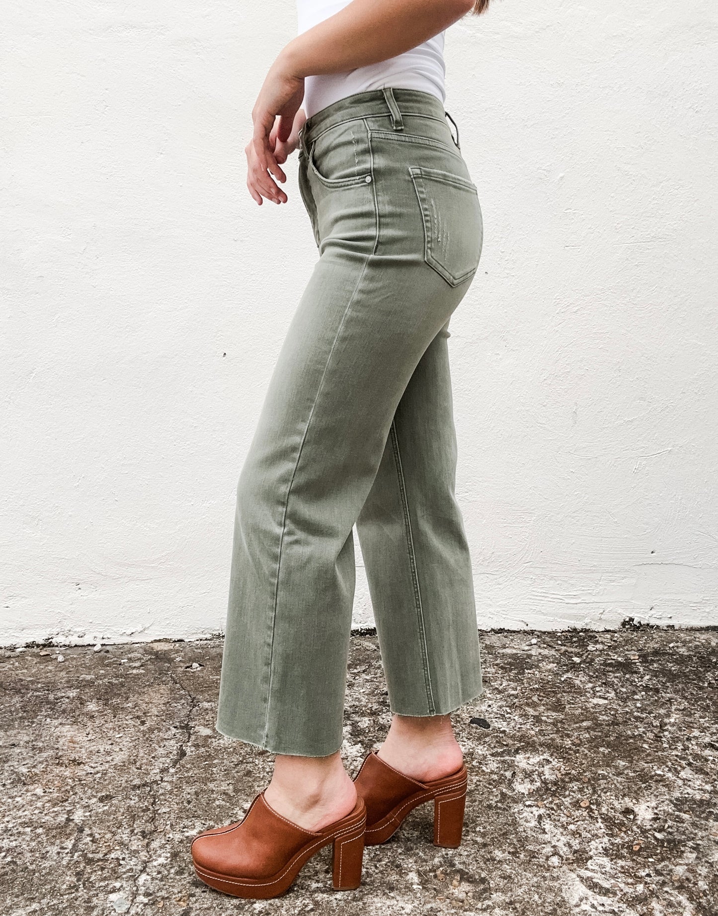 Olive High Rise Jeans