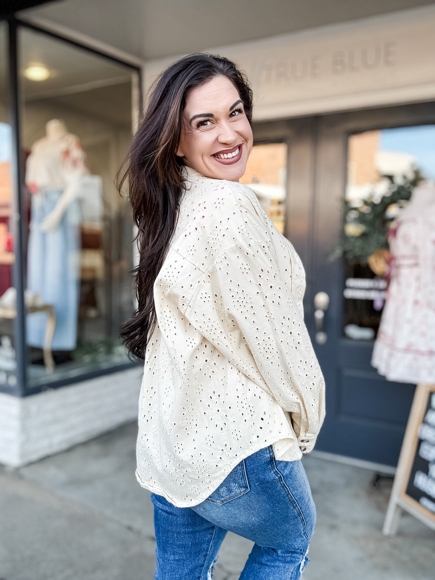 Donny Eyelet Shacket