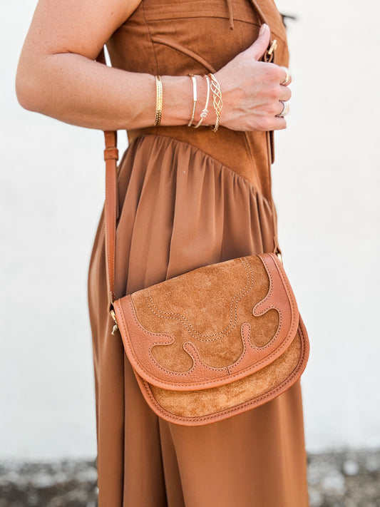 Kiva Small Crossbody in Oak Barrel