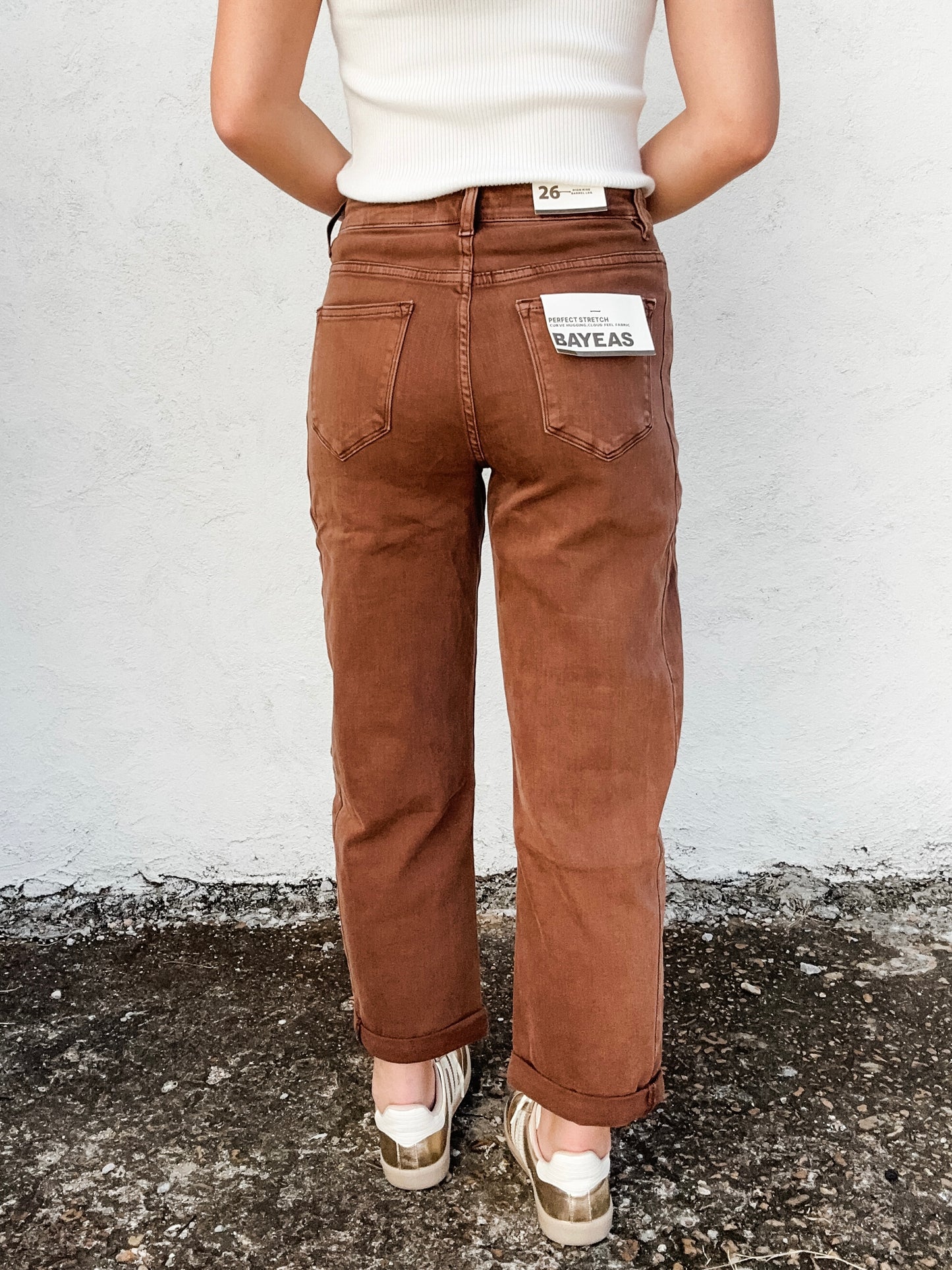 Oh Baby My Barrel Espresso Jeans