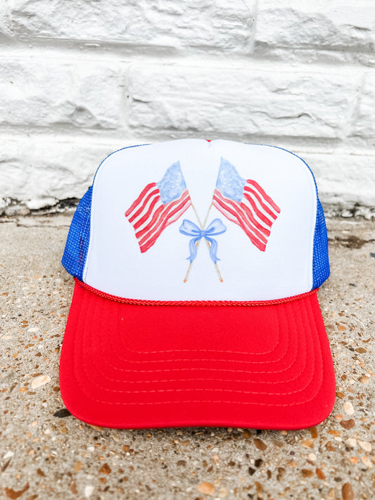 American Flag Trucker Hat