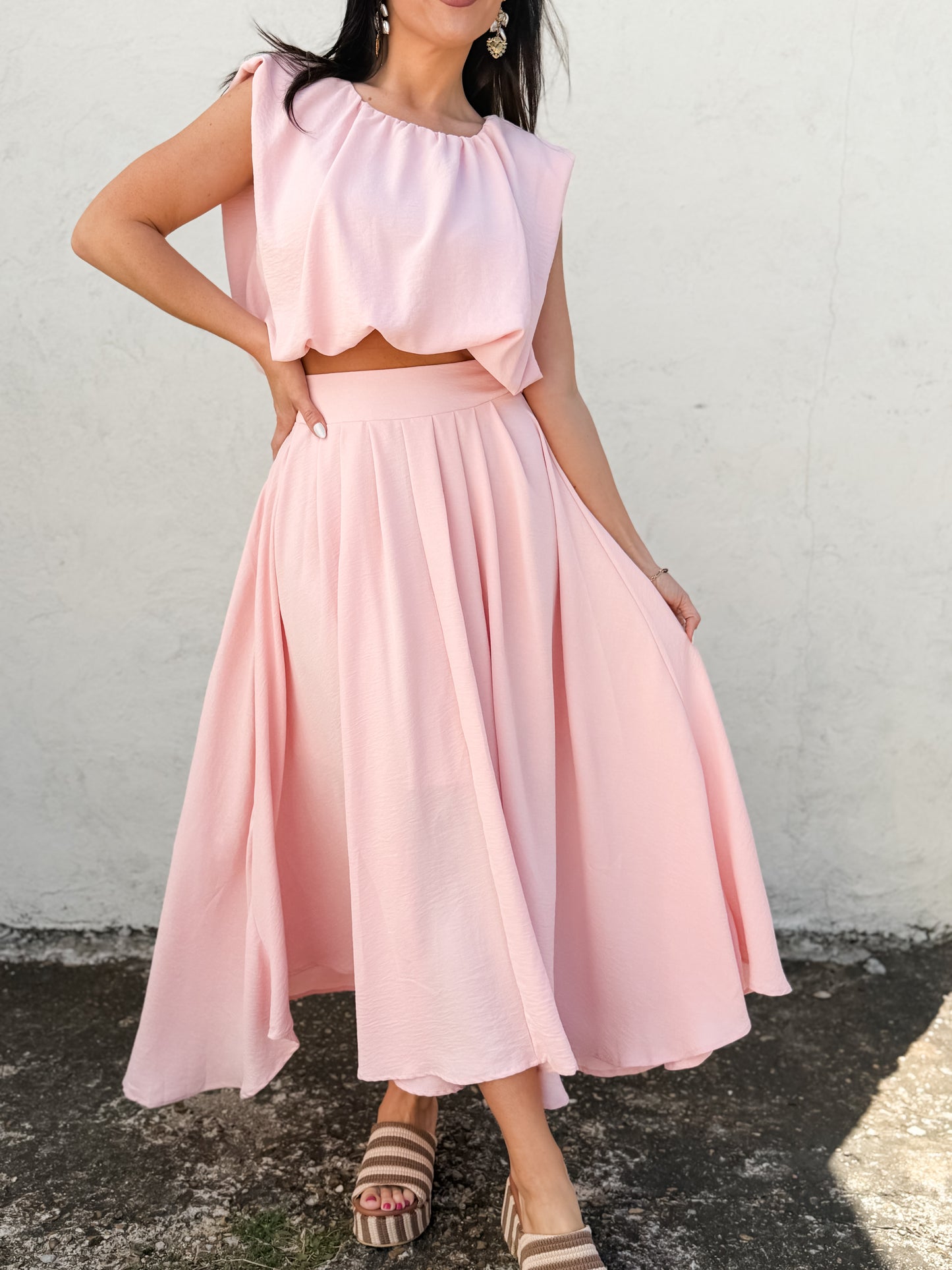 Up Up and Away Skirt Set Pink