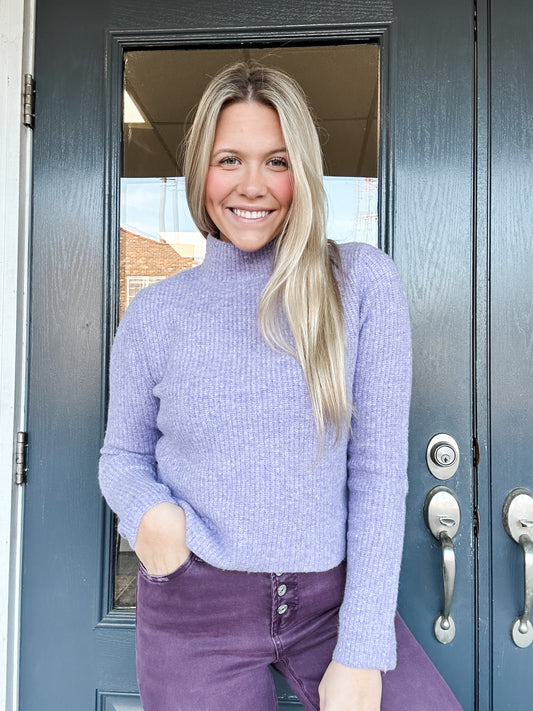 The Raine Pullover Sweater Lavender