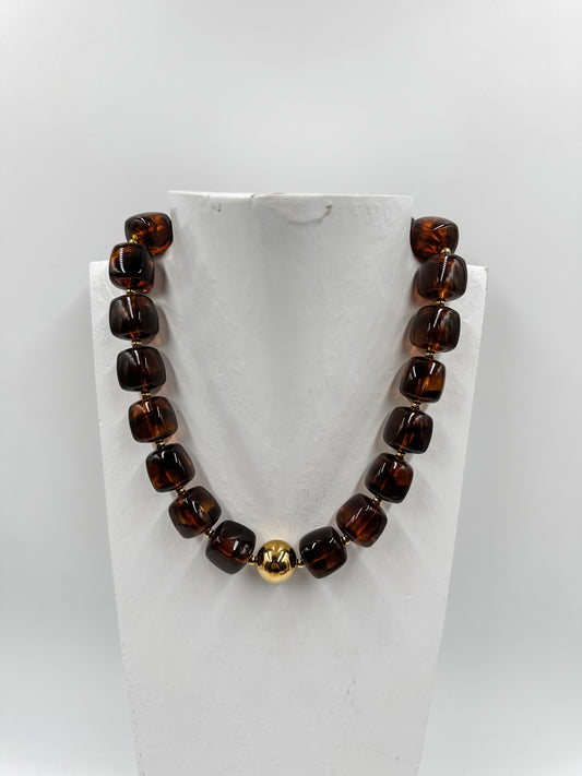 Amber Beaded Necklace