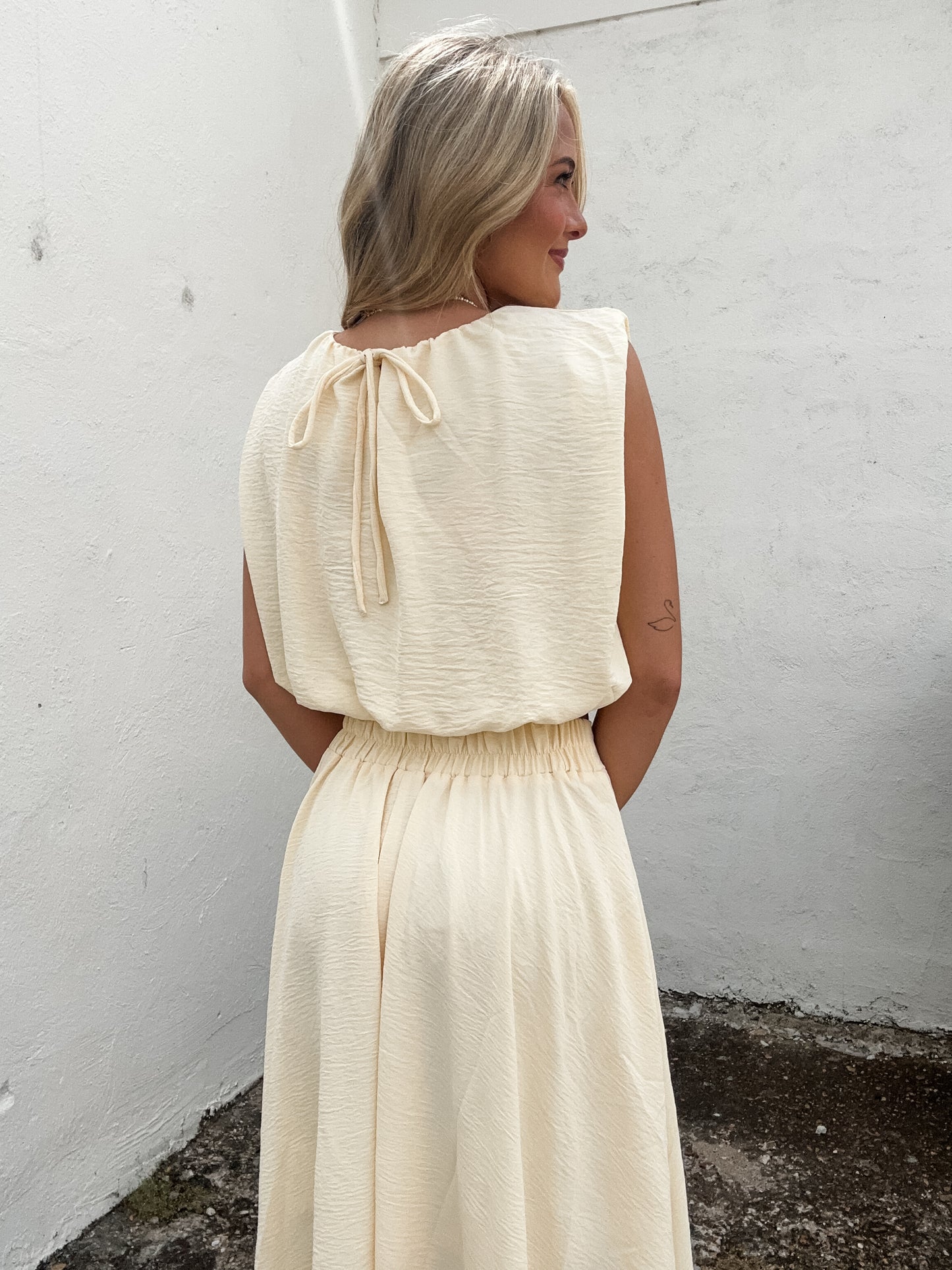 Up Up and Away Skirt Set Light Yellow