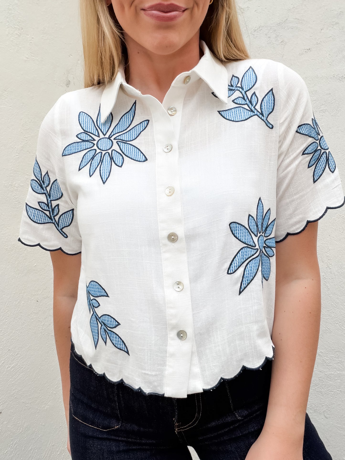 Blue Dahlia Top