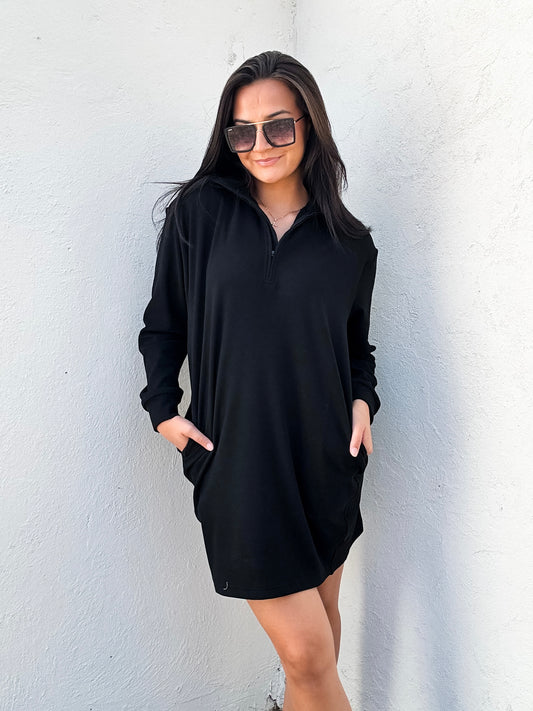 The Funday Zip Dress Black