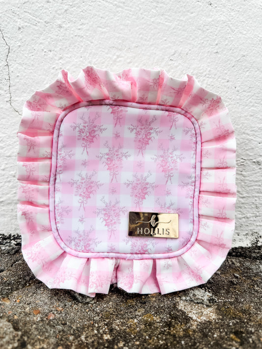 Ruffled Tech Bag Pink Floral