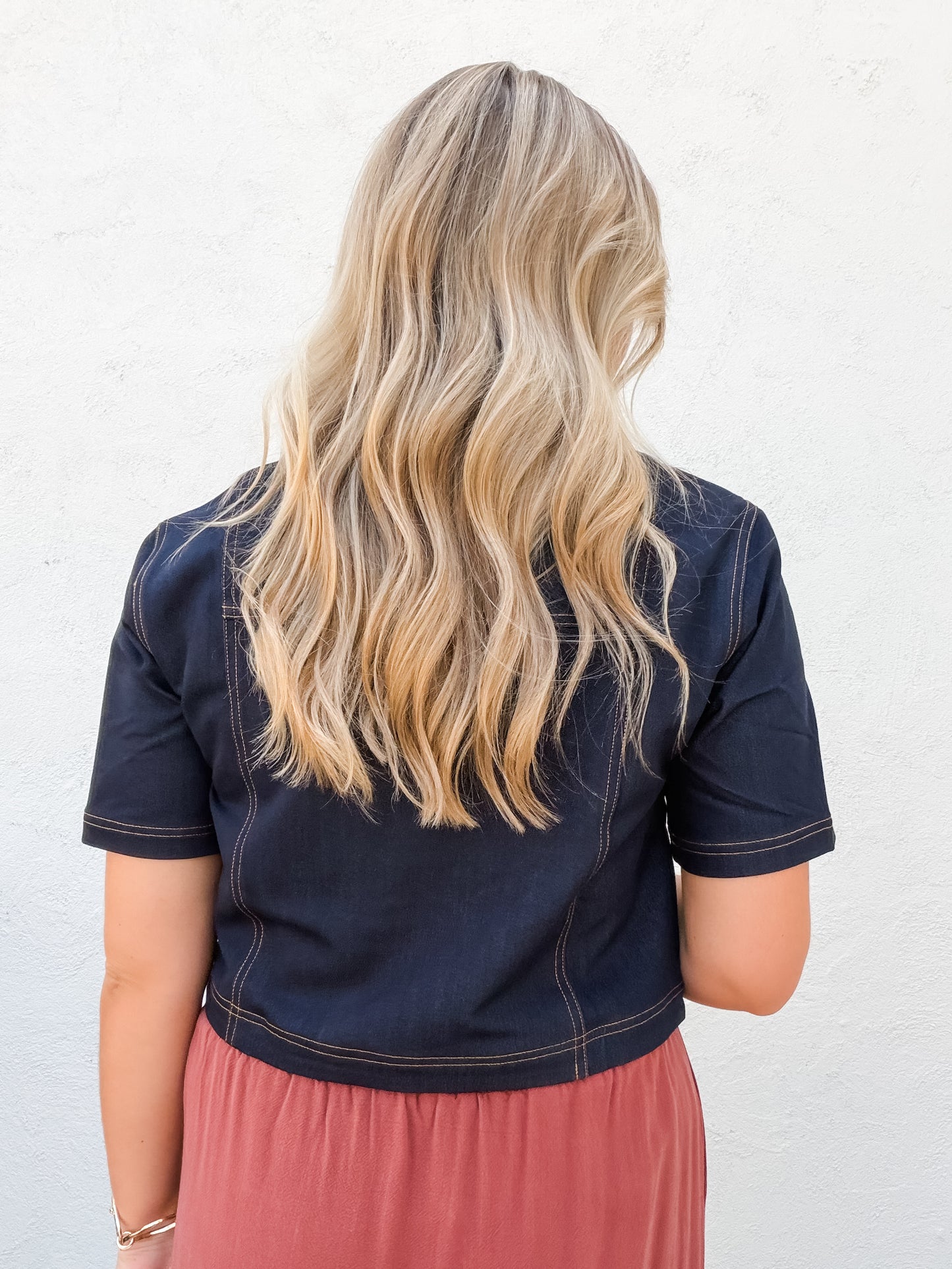 Inez Denim Top