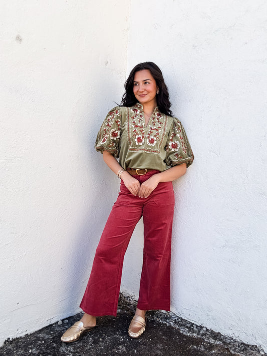 Moss and Thread Top