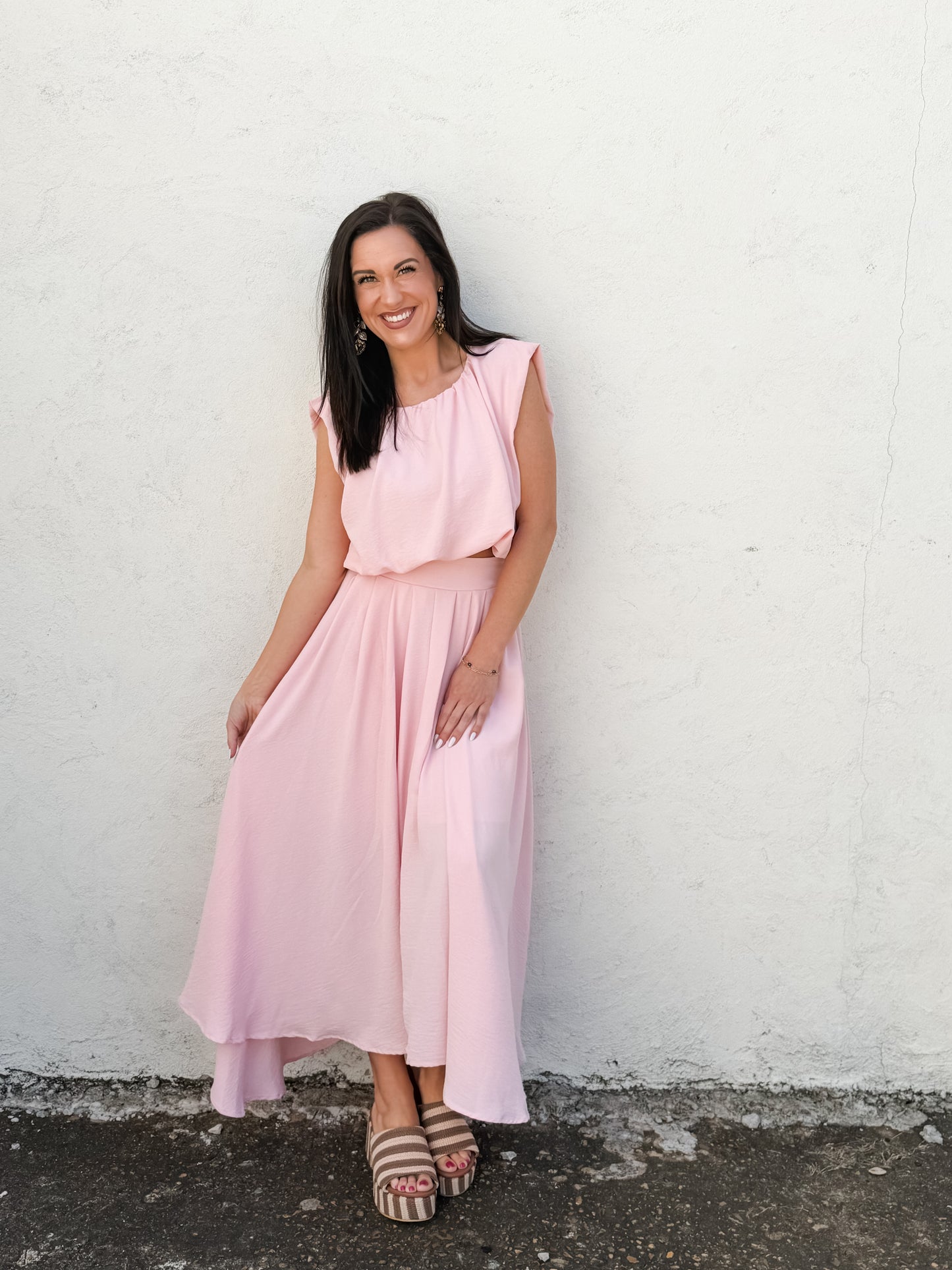 Up Up and Away Skirt Set Pink