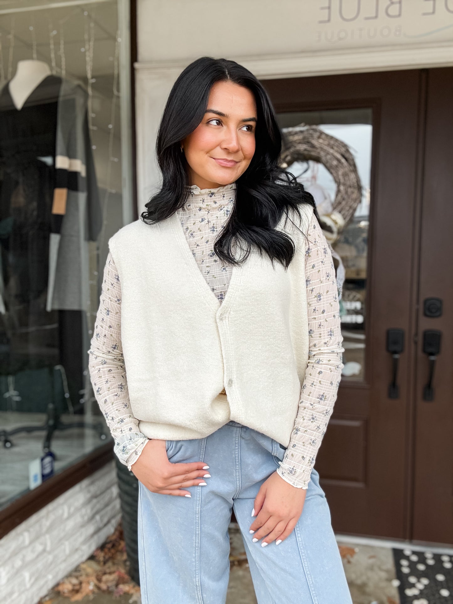 Soft Cream Sweater Vest