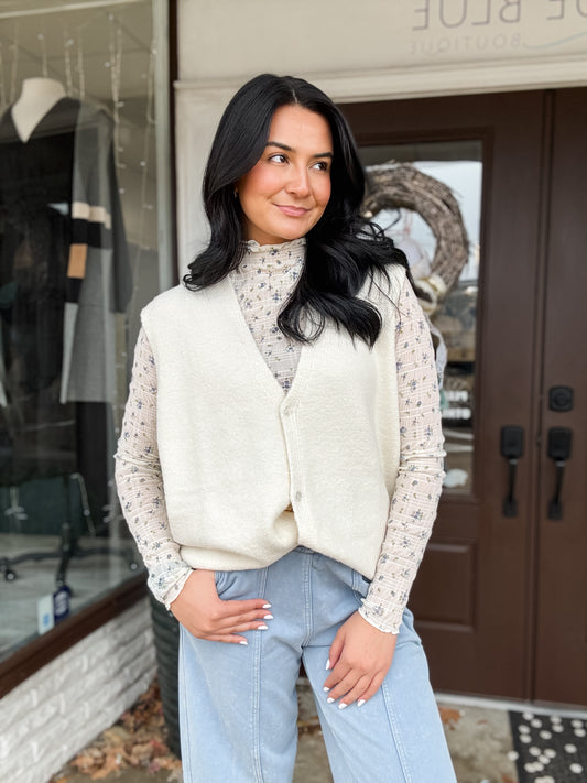 Soft Cream Sweater Vest