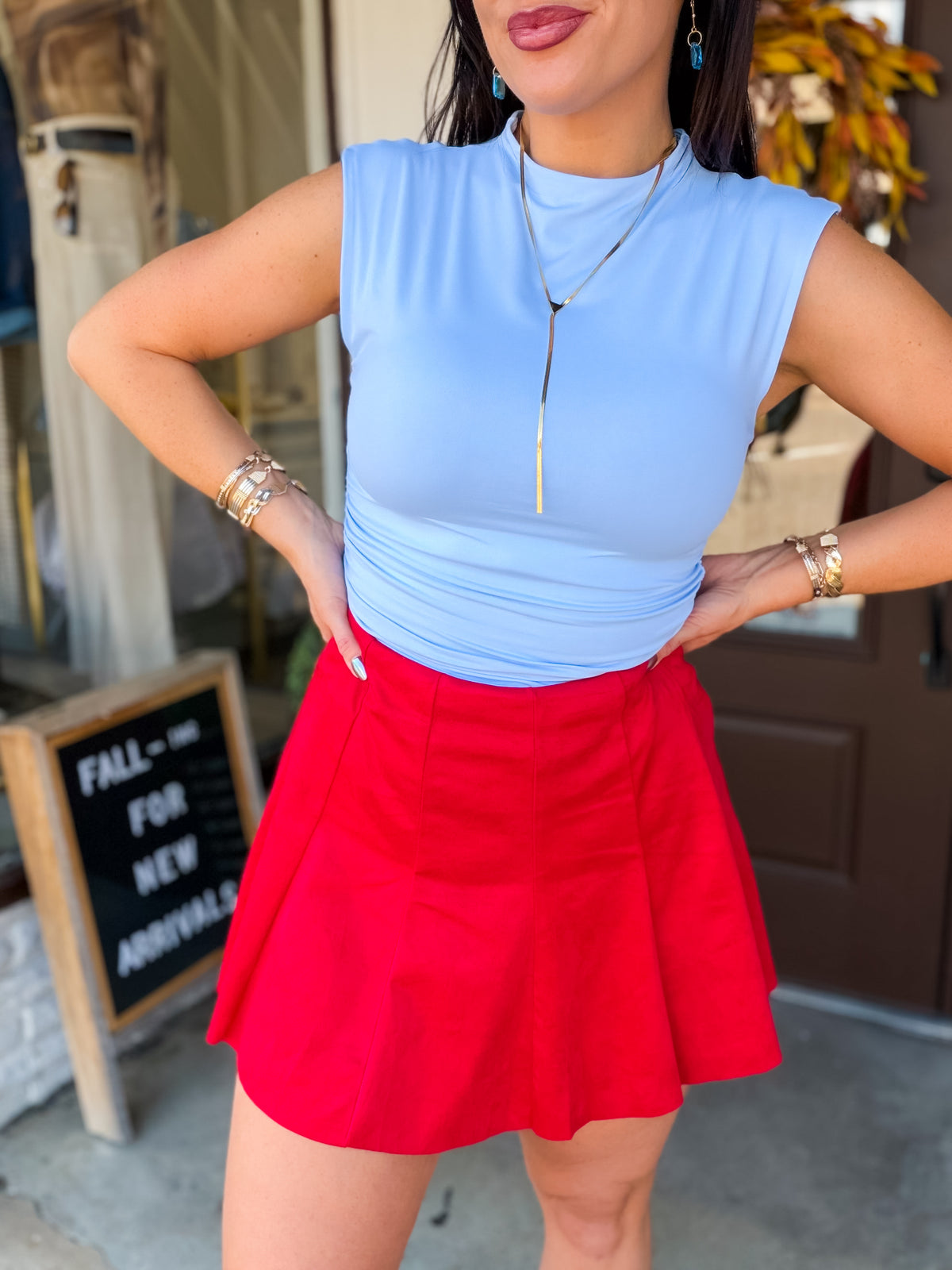 Yvette Top Powder Blue