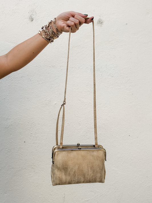 Lauren Crossbody Metallic Gold Leaf